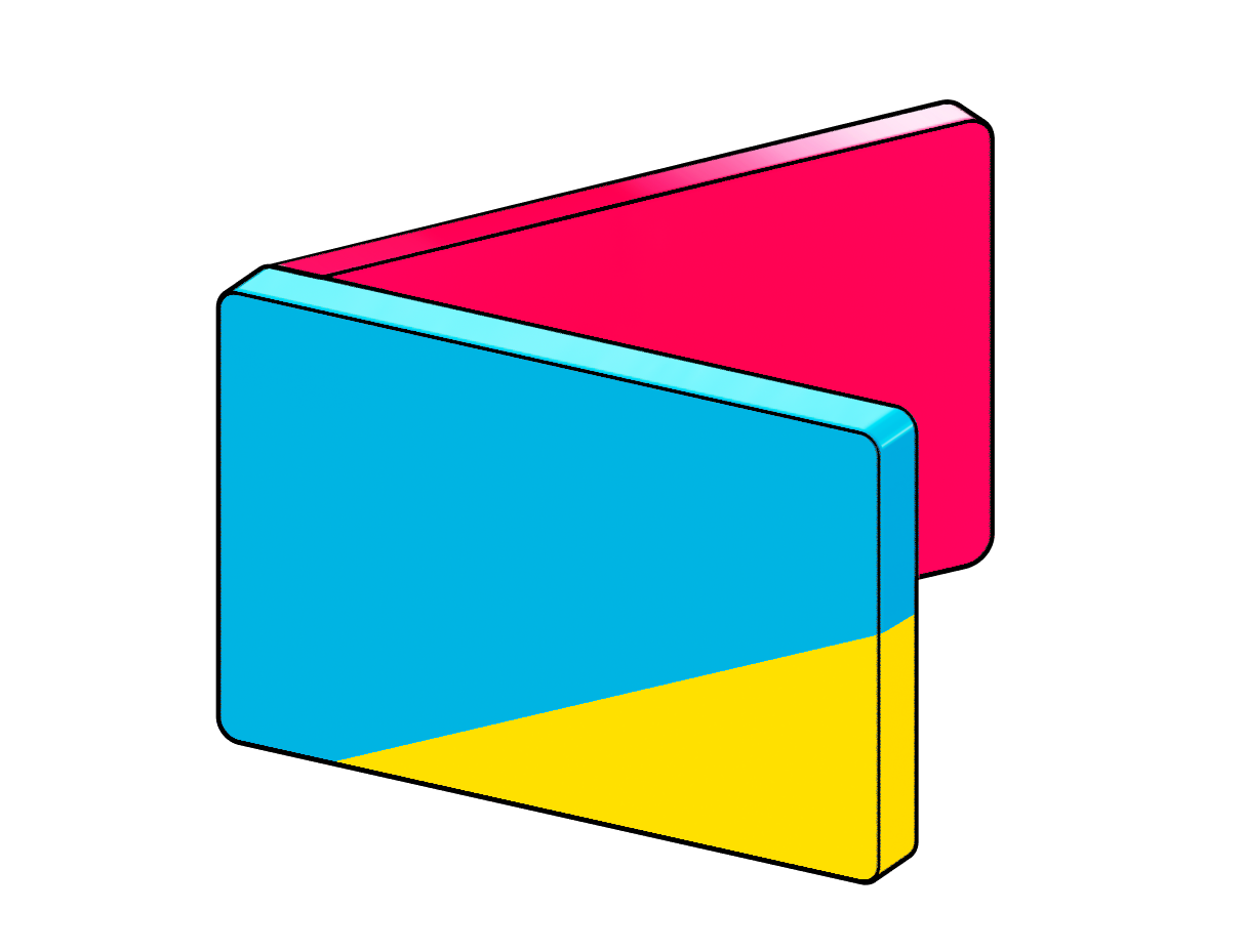 3D glassy render of watch-only crypto wallet